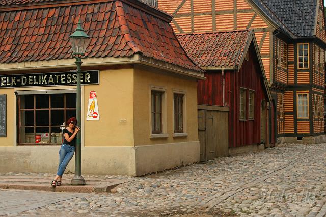 Norwegia (3317).JPG - Oslo - Norsk Folkesmuseum (Gamlebyen - budynki z Chrystianii)